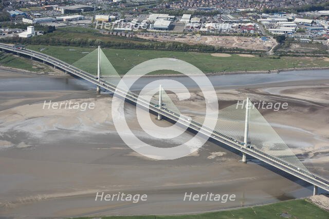 The Mersey Gateway toll bridge, Halton, 2021. Creator: Damian Grady.