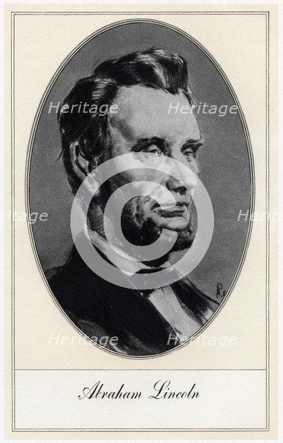 Abraham Lincoln, 16th President of the United States, (early 20th century). Artist: Gordon Ross