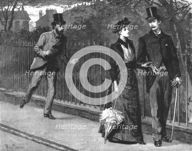 'Madame Leroux'; By Francis Eleanor Trollope; Zephany sprang from it and came hastily towards them', Creator: Percy Macquoid.