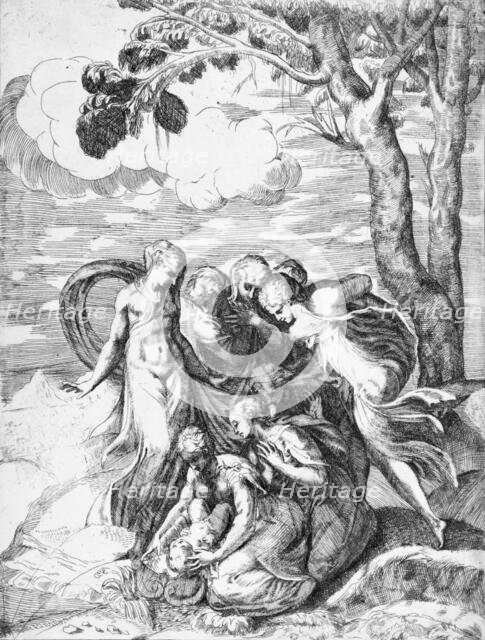 The Finding of Moses, between 1515 and 1573. Creators: Battista del Moro, Andrea Schiavone.