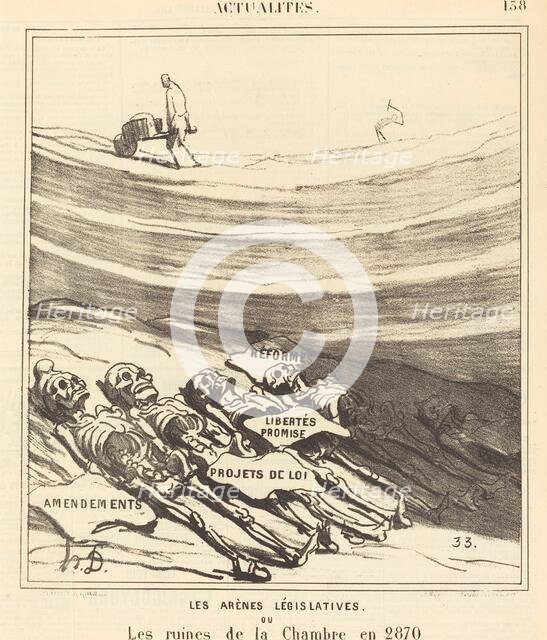 Les arènes législatives, 1870. Creator: Honore Daumier.