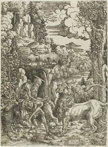 Saint Jerome and the Lion, c.1509. Creator: Giovanni Battista Palumba.