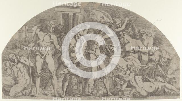 Meleager Bringing the Boar's Head to Atalanta, 1540-45. Creator: Antonio Fantuzzi.