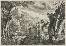 St. Francis of Assisi Receiving the Stigmata. Creator: Giovanni Francesco Grimaldi (Italian, 1606-1680).