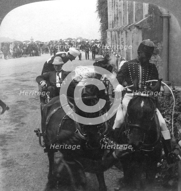 Lord and Lady Curzon at Christ Church, Simla, India, 1903.Artist: Underwood & Underwood
