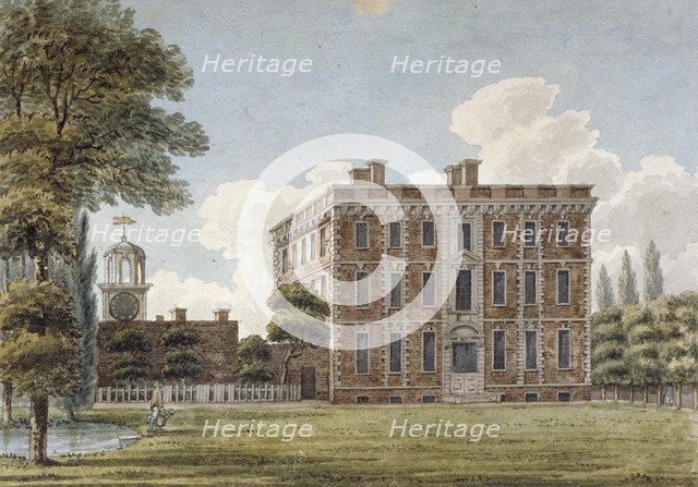 Rear view of Silver Hall, Twickenham Road, Isleworth, Middlesex, 1801. Artist: Anon