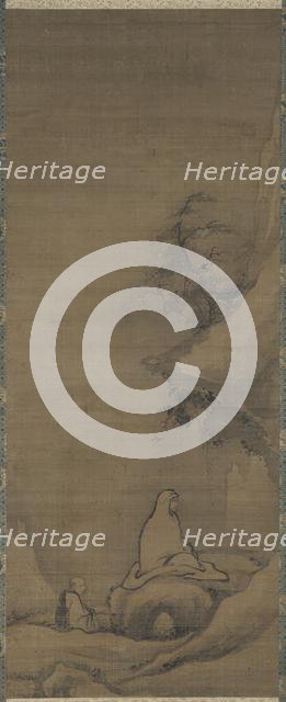 Bodhidharma Meditating Facing a Cliff, late 1200s. Creator: Unknown.