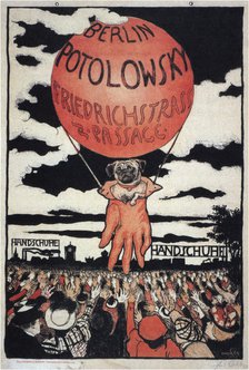 Poster for the Potolowsky Glove Manufacturer, 1897. Artist: Orlik, Emil (1870–1932)