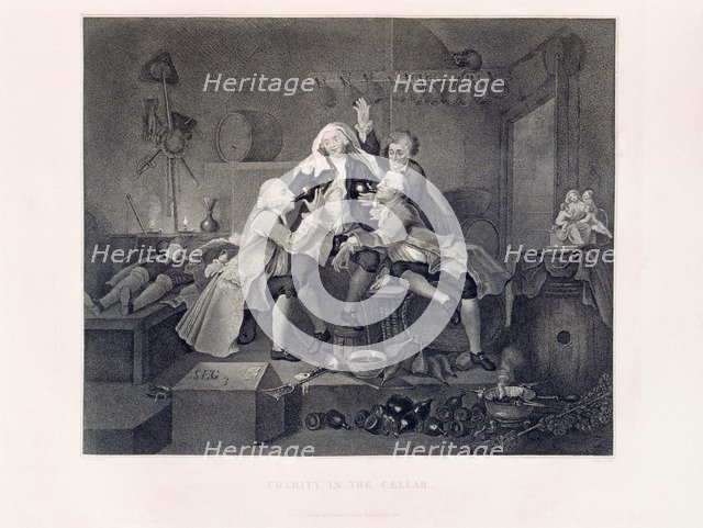 Charity in the Cellar, 18th century. Artist: Unknown