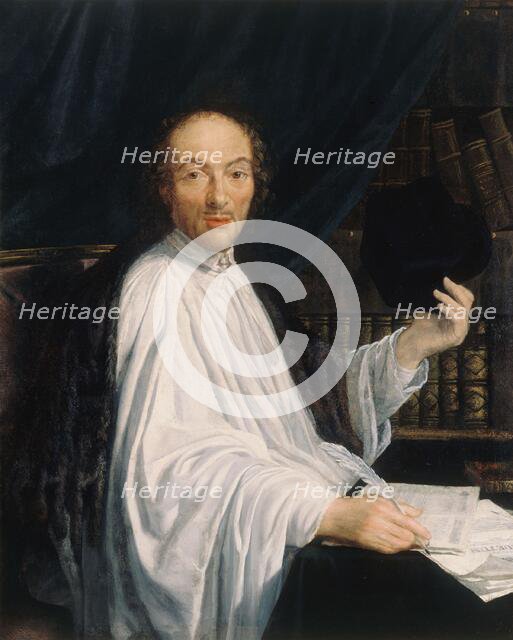 Jean-Baptiste Santeuil (1630-1697), canon of Saint-Victor, neo-Latin poet, c1665 — 1675. Creator: Toussain Dumee.