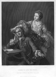 'Garrick and his Wife', 1757 (19th century).Artist: H Bourne