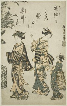 Taking a Walk on New Year's Day, c. 1755. Creator: Torii Kiyomitsu.