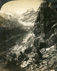 'Mount Cook, and the Hooker Glacier and Valley, New Zealand', c1909. Creator: George Rose.