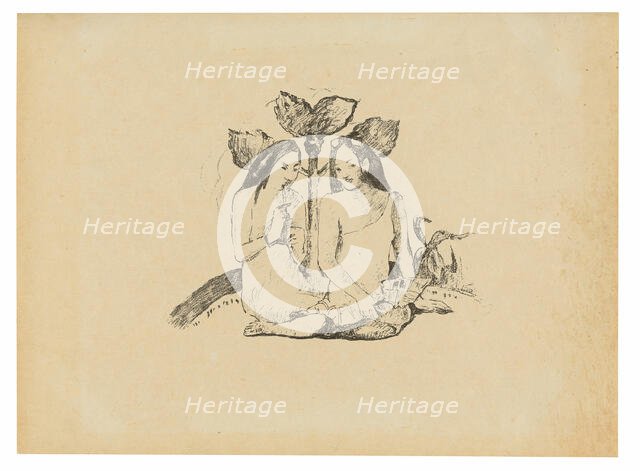 Two Maori Women Squatting Down, 1894/95, published Feb. 3, 1895. Creator: Paul Gauguin.