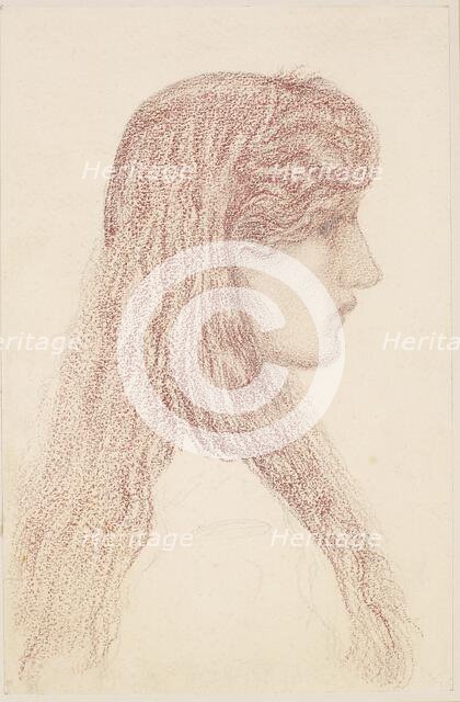 Maria Zambaco - Profile Study, 1866. Creator: Sir Edward Coley Burne-Jones.