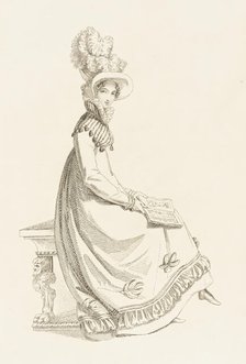 Fashion Plate (Walking Dress), 1819. Creator: Rudolph Ackermann.