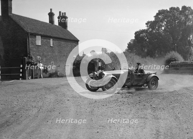 Bugatti Type 30 competing in the Singer CC Rushmere Hill Climb, Shropshire 1935. Artist: Bill Brunell.