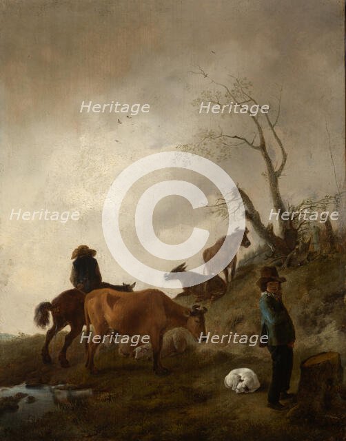 Cattle in Pasture, c1650. Creator: Pieter Wouwerman.