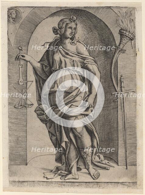 Justice, c. 1520. Creator: Master I.I.CA.