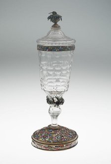Covered Goblet, Bohemia, c. 1700. Creator: Bohemia Glass.