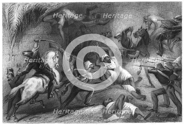 'Repulse of a sortie from Delhi', 1857, (c1860). Artist: Unknown