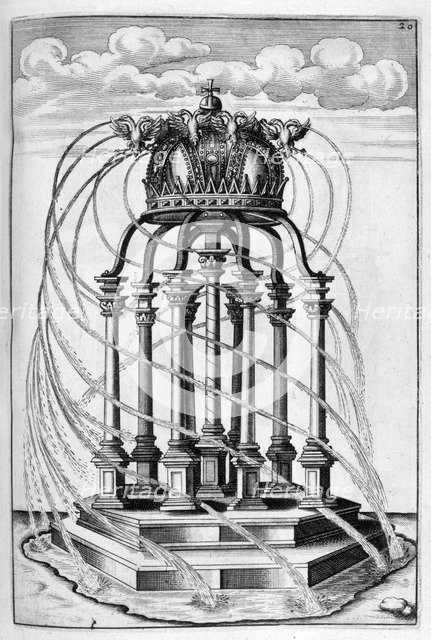 Fountain design, 1664. Artist: Georg Andreas Bockler