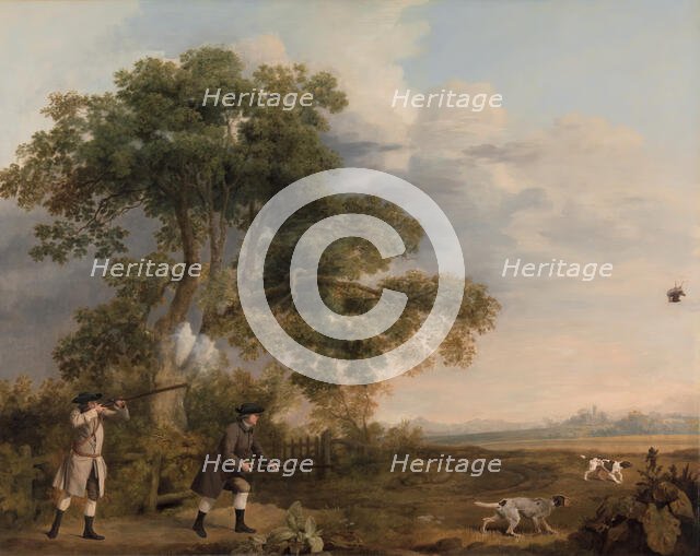 Two Gentlemen Shooting, ca. 1769. Creator: George Stubbs.