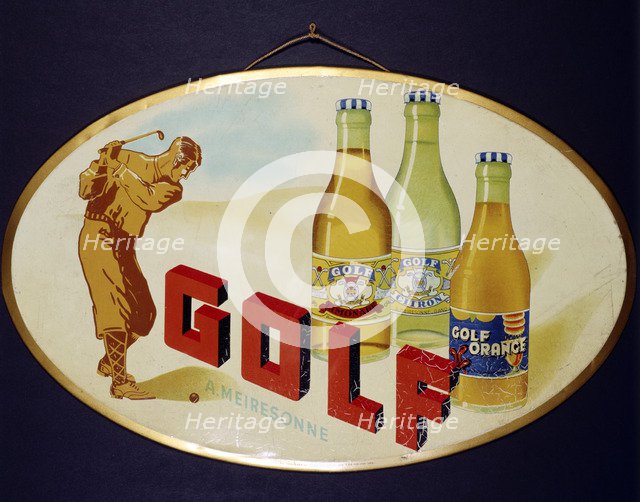 Advertisement for Golf soft drinks, French, 1934. Artist: Unknown