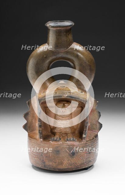 Vessel with Figure Seated Inside a Structure, c. 800 B.C. Creator: Unknown.