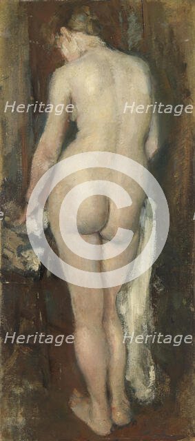 Female Nude, probably 1879. Creator: Hans Heyerdahl.