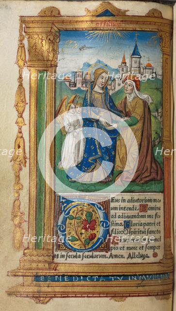 Printed Book of Hours (Use of Rome): fol.29v, The Visitation, 1510. Creator: Guillaume Le Rouge (French, Paris, active 1493-1517).