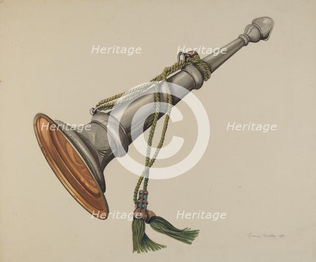 Fire Marshall Trumpet, c. 1939. Creator: Thomas Dooley.