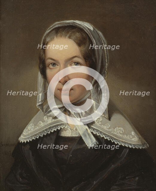 Fredrika Bremer, 1801-1865, 1843. Creator: Johan Gustaf Sandberg.