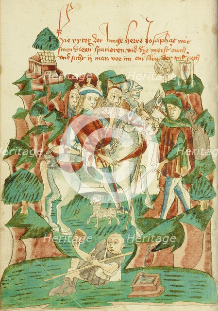 Josaphat Meeting a Blind Man and a Beggar, 1469. Creator: Unknown.