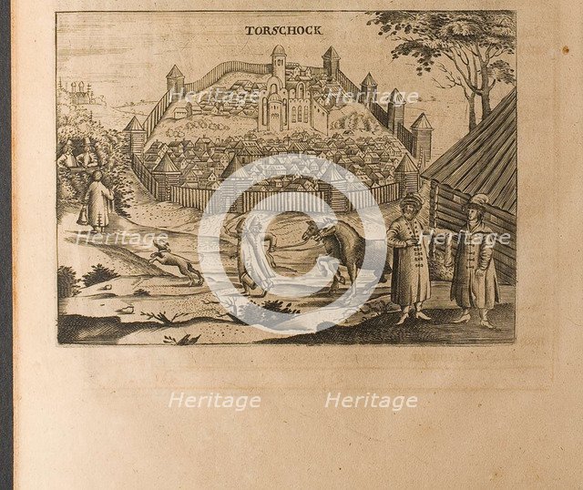 Torzhok (Illustration from Travels to the Great Duke of Muscovy and the King of Persia by Adam Ole Artist: Rothgiesser, Christian Lorenzen (?-1659)