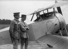 Langley Field, Va. - French Nieuport Plane, Type 17, with Capt. J.C. Bartolf And Lt. E..., 1917. Creator: Harris & Ewing.