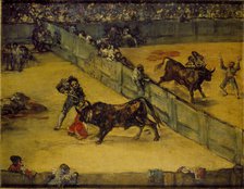 Scene at a Bullfight: Division de place, c19th century. Artist: Francisco Goya.