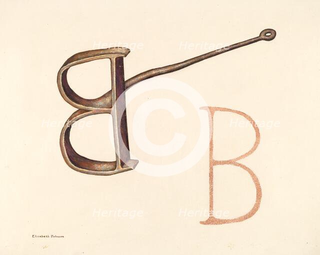 Branding Iron, c. 1942. Creator: Elizabeth Johnson.