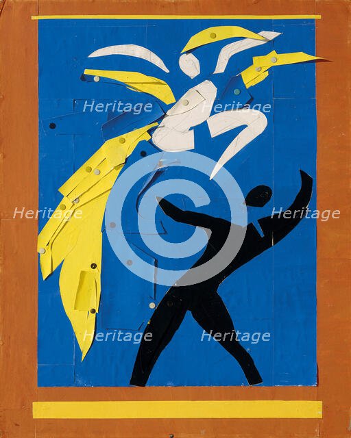 Two Dancers, Curtain design for the ballet Rouge et Noir by Léonide Massine, 1937-1938. Creator: Henri Matisse.