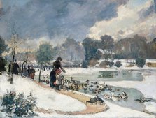 Ducks in Bois de Boulogne - December 1879. Creator: Emile Antoine Guillier.