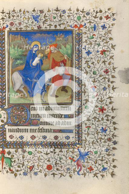 The Flight into Egypt; Book of Hours, about 1415-1420. Creators: Boucicaut Master, Workshop of the Boucicaut Master.