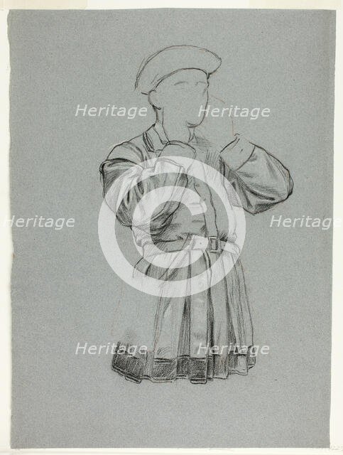 Unfinished Sketch of Man in Tunic, n.d. Creator: Henry Stacy Marks.