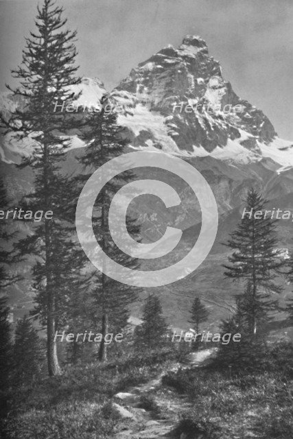 'The Matterhorn From the Italian Side, Forest of Brueil', 1917. Artist: Donald McLeish.