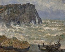 Rough Sea at Etretat, 1883. Creator: Monet, Claude (1840-1926).