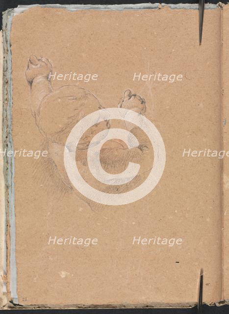 Verona Sketchbook: Putto (page 22), 1760. Creator: Francesco Lorenzi (Italian, 1723-1787).