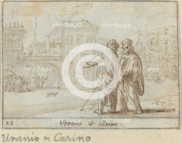 Uranio and Carino, 1640. Creator: Johann Wilhelm Baur.