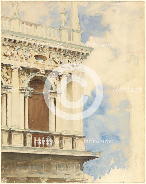 A Corner of the Library in Venice, 1904/1907. Creator: John Singer Sargent.