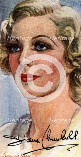 Diana Churchill, (1913-1994), English film and stage actress, 20th century. Artist: Unknown