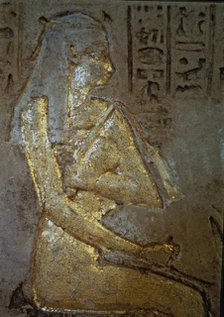 Detail of a familiar stela from a chapel of worship.
