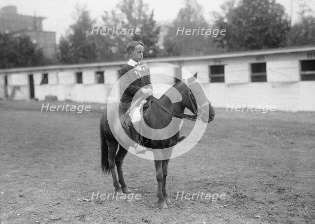 Horse Shows - Ashton Devereaux, Riding Pony, 1917. Creator: Harris & Ewing.